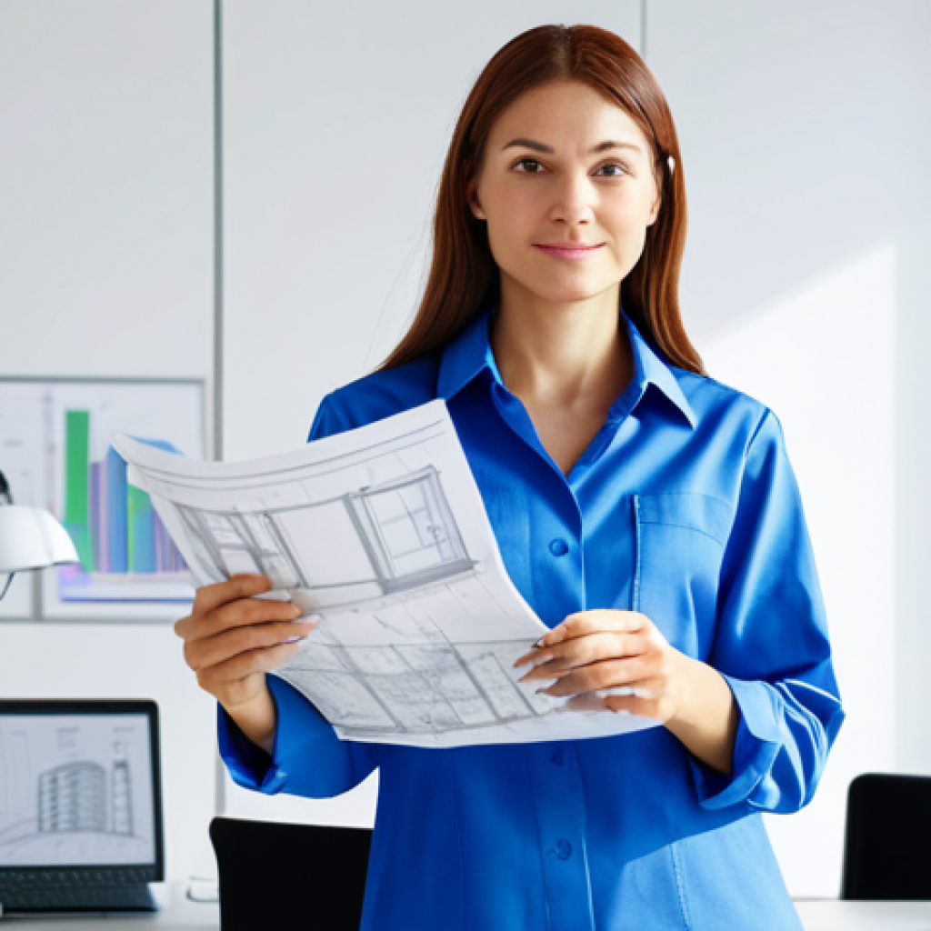 **

"A fully clothed female engineer in appropriate attire, holding a blueprint in a bright, modern office. Safe for work, perfect anatomy, natural proportions, professional, modest clothing, appropriate content, high-resolution."

**
