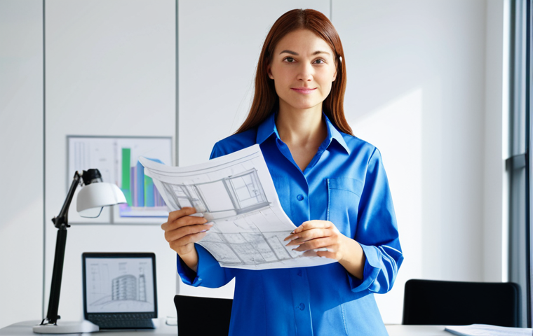 **

"A fully clothed female engineer in appropriate attire, holding a blueprint in a bright, modern office. Safe for work, perfect anatomy, natural proportions, professional, modest clothing, appropriate content, high-resolution."

**