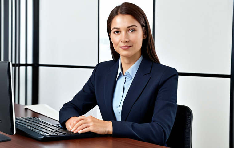 Professional Businesswoman**

"A professional businesswoman in a modest business suit, sitting at a desk in a modern office, fully clothed, appropriate attire, safe for work, perfect anatomy, natural proportions, professional photography, high quality."

**